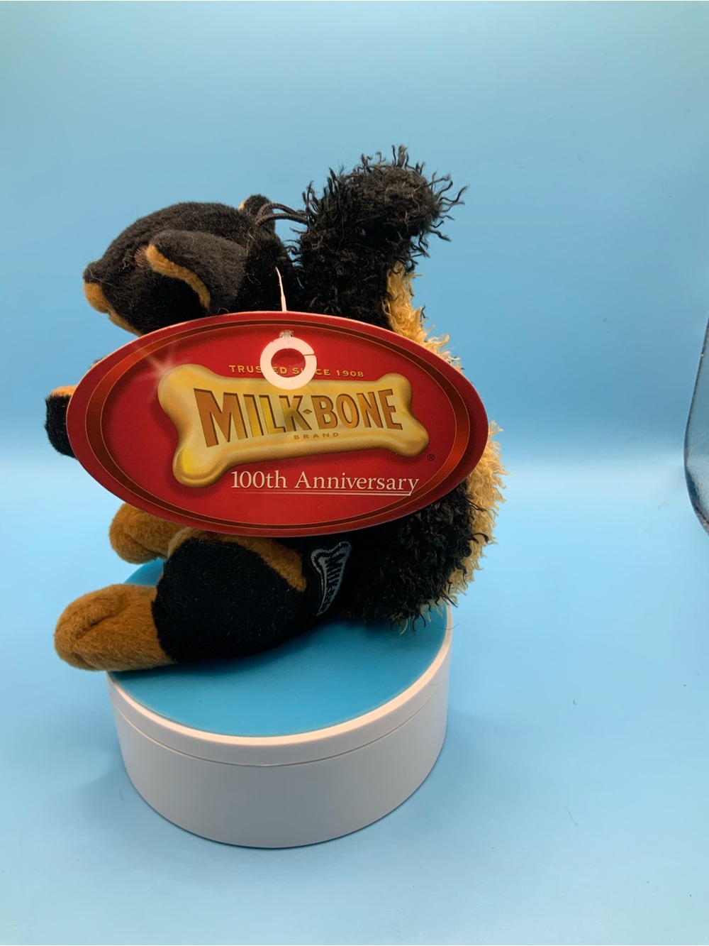 100th Anniversary Plush Squirrel Dog Toy - Black & Brown (1121)
